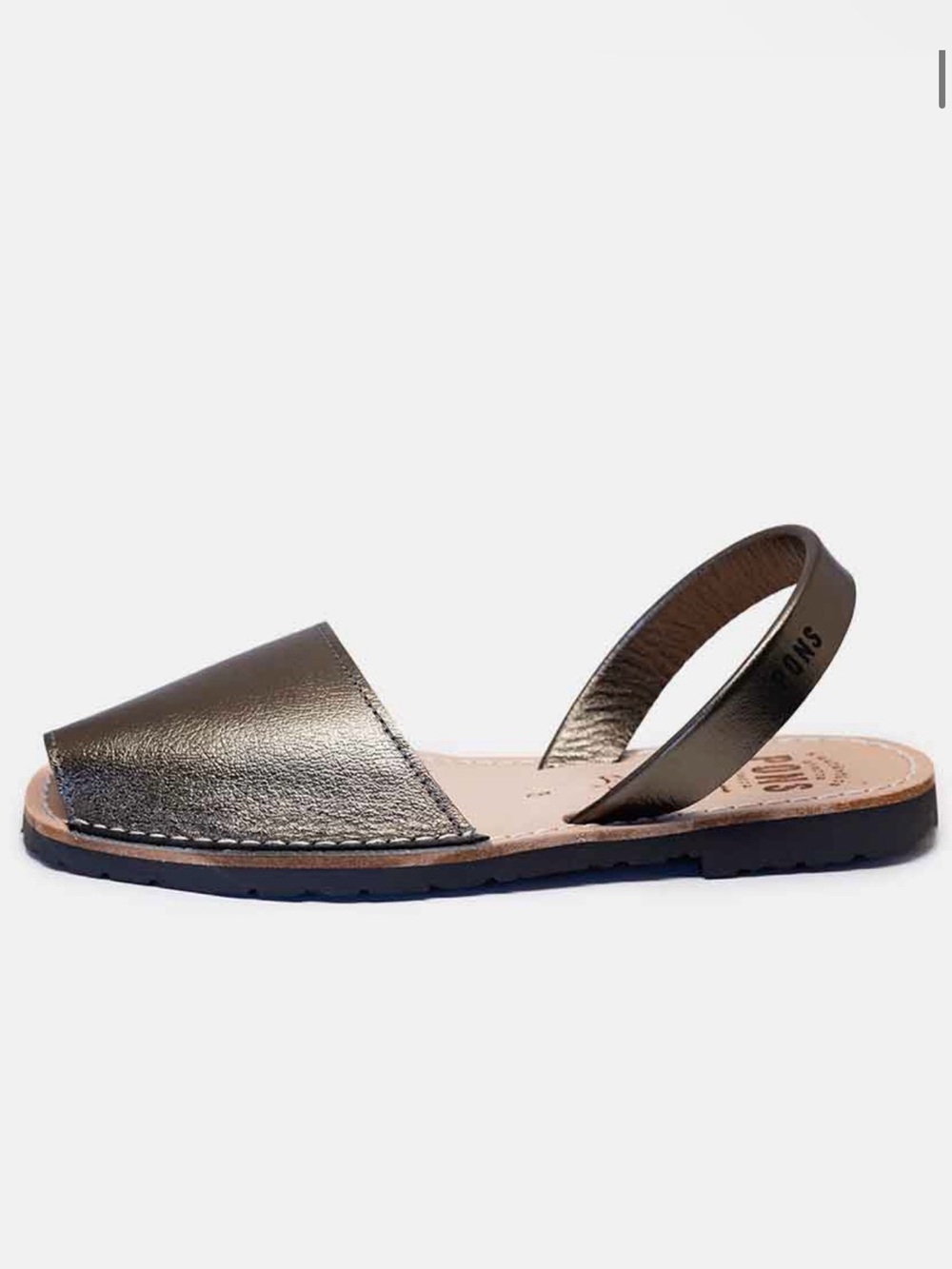 PONS Classic Style Metallic Bronze Avarca Sandals